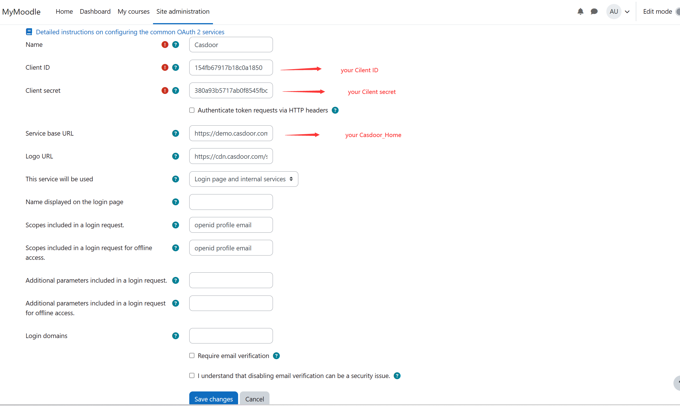 configure